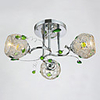 Flush Mount, 3 Light,  Characteristic Iron Glass Plating