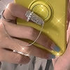 French Vintage Metal Ring Siamese Purple Gemstone Chain Tassel Nail Ring Adjustable Niche Design Lightinthebox