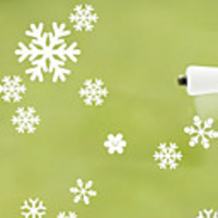 Fresh Cartoon Style Flowing Snowflakes Window Stickers