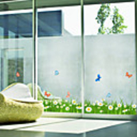 Fresh Country Style Flying Butterflies Window Stickers