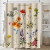 Fresh Floret Printing Shower Curtain with Hook Modern Polyester Processing Waterproof Bathroom Lightinthebox