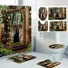 Fresh Garden Pattern PrintingBathroom Shower Curtain Leisure Toilet Four-Piece Design Lightinthebox