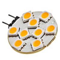 G4 1.5W 9x5050SMD 90-120LM 2800-3200K Warm White Light LED Spot Bulb (12V)