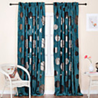 Geometric Contemporary Chenille Print Energy Saving Curtain Panel