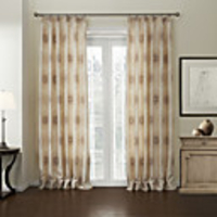 Gold Shining Jacquard Lined Blackout Curtain Panel