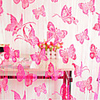 Graceful Classic Rose Butterflies Pattern Curtain Line (39"W 78"L)