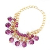 Graceful Geometric Design Alloy with Resin Necklace