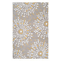 Graceful Wool Tufted Area Rug With Big Flowers Pattern 5