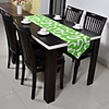 Green Pattern Print Thicken Cotton Table Runner