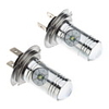 H7 12W White Light Cree LED Bulb for Car Fog Lamp (DC 12-24V,  1-Pair)