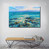 Handmade Oil Painting Canvas Wall Art Decoration Seascape Blue Sky for Home Decor Rolled Frameless Unstretched Stretched Frame Hanging Painting Lightinthebox