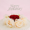 Happy AnniversaryRhinestone Wedding Cake Topper