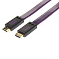 HDMI 1.4 Male to Male Flat Connecting Cable (Deep PurpleBlack,  1M)