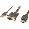HDMI V1.4 Male to VGA Male Adapter Cable for Samsung Cellphones and Others(2.0M)