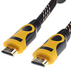 HDMI V1.4 M/M Cable for Smart LED HDTV,  APPLE TV,  Blu-Ray DVD,  XBOX 360 and More (1.5 m,  Black Yellow)