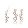 Heart Cut Alloy With Gold Plated Rhinestone Women