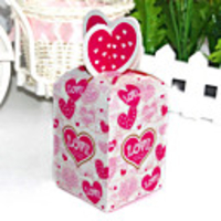Heart Design Favor Boxes - Set of 12