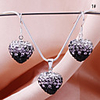 Heart Earrings Necklace Jewelry Set(Assorted Color)