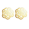 Hollow Flower Pattern Alloy Earrings (Assorted Colors)