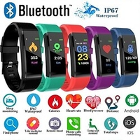 ID115 PLUS Smart Watch Smartwatch Fitness Running Watch Bluetooth Pedometer Sleep Tracker Alarm Clock Compatible with Women Men