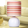 IKEA Style Simple Iron Table Lamp Color Stripe Shade