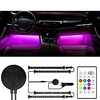 Interior Car Lights 4pcs 48 LED Cool LED Strip Light Multicolor Music Interior Light LED Under Dash Lighting Kit with Sound Active Function Voice Control and Wireless Remote Control Car Charger Lightinthebox