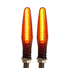 Intermitentes Moto LED Luces De Giro Para Motocicleta 12 335SMD Luz Intermitente De Agua Fluida IP68 Luces Flexibles Intermitentes De Motocicleta Direccionales Para Moto Lightinthebox