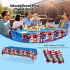 International Flag Table Cover World Country Flags Tablecloth Plastic Patriotic Table Cloth for Soccer Sports Beer Festival Events Celebration Decorations Party Supplies Lightinthebox