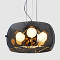 Italian-Style Minimalist Stylish 3 Light Pendant with Transparent Shade