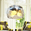 Italian Style Modern 3 Light Pendant With Black Transparent Shade