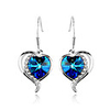 ITALINA Sea Series III Elegant Version Blue Stencil Heart Shape Earring (White Golden)
