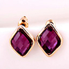 Italina square crystal stud earrings