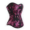 Jacquard Cotton Front Busk Closure Plastic Boning Corset Shapewear With T-strap