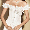 Jacquard Steel Boning Corset Shapewear With T-strap(More Colors)
