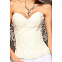 Jacquard Weave Bandeau Corset