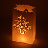 Just Married Cut-out Paper Luminary (Set of 4)