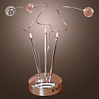 K9 Crystal Table Light with 3 Lights (G4 Bulb Base)
