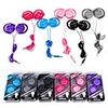 KA-12 3.5 High Quality Style Clip-on Earphones -Purple / Black / Pink / Red /Blue/Gray