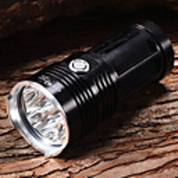 king7 Rechargeable 3-Mode 7xCree XM-L T6 Waterproof Bike Lights(4x18650, 7000LM, Black)