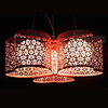 Korean Style 3 Lights Flush Mount In Hollow Design
