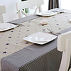 Korean Style Blue Stripe Linen Table Cloths