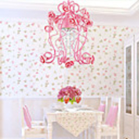 Korean-Style Chic 5 Light Chandelier Decorated With Rose