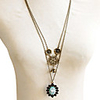Korean Style Flower Pendant Long Necklace