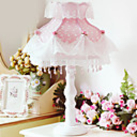 Korean Style Rural Table Lamp In Wood Pole