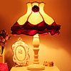 Korean Style Villatic Table Lamp In Wood Pole