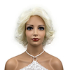 Korte Golvend Golf Krullend Hittebestendige Synthetisch Haar Pruiken Voor Vrouwen Meisjes Feestavond Out Bleke Blonde Lightinthebox