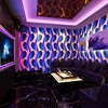 KTV Wallpaper Concert Hall Flash Wall Cloth 3D Reflective Lattice Geometric Pattern Theme Box Background Wall Wallpaper Lightinthebox