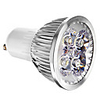 L201229-6 GU10 4W 360lm 6500K White Light 4-SMD LED Lamp - Silver White (AC 85~245V)