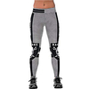 ladys raiders printed gym running leggings black/white s Lightinthebox