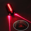 Laser Bike Light Rear Bike Tail Light Safety Light Mountain Bike MTB Bicycle Cycling Waterproof Adjustable Cool Quick Release 50 lm 2 AAA Batteries Red Cycling / Bike / IPX 6 Lightinthebox